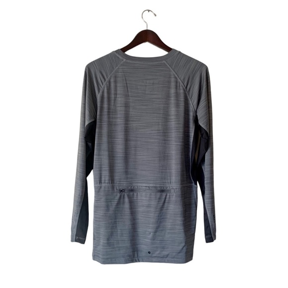 Hang Ten Heather Gray Long Sleeve Sun Tee UPF 50+ Quick Dry Size Large - Picture 2 of 10